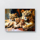 Lion Family Bonding 32 Wall Art