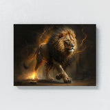 Lion Fierce Fire 70 Wall Art