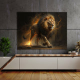 Lion Fierce Fire 70 Wall Art