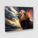 Lion Hunting Sky Drama 4 Wall Art
