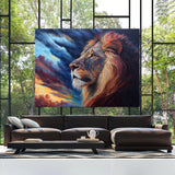 Lion Hunting Sky Drama 8 Wall Art