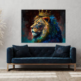 Vertical Version - Lion Majestic Crown 58 Wall Art
