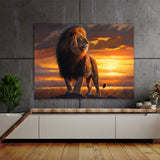 Lion Majestic Sunset 38 Wall Art