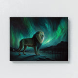 Lion Northern Lights 77 Wall Art