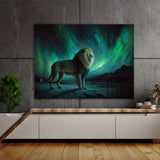 Lion Northern Lights 77 Wall Art