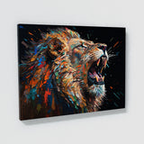 Lion Powerful Dramatic 29 Wall Art