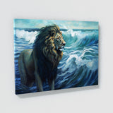 Lion Powerful Meets Ocean Forces 97 Wall Art