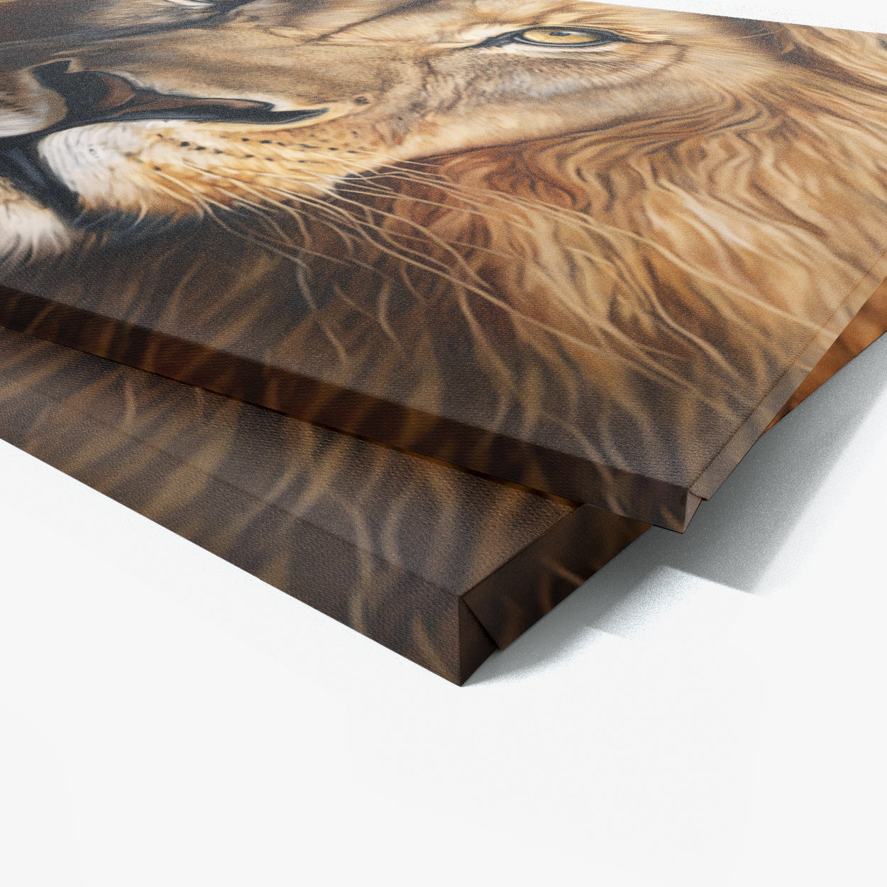 Lion Realistic Face Close Up 14 Wall Art