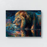 Lion Reflection Water 69 Wall Art