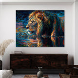 Lion Reflection Water 69 Wall Art