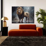 Lion Resilience Courage 96 Wall Art