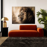 Lion Retro Sepia Nostalgia 80 Wall Art