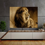 Lion Retro Sepia Nostalgia 81 Wall Art