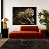 Lion Running Hunting 51 Wall Art