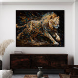 Lion Running Hunting 51 Wall Art