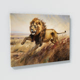 Lion Running Hunting 83 Wall Art