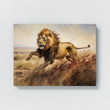 Lion Running Hunting 83 Wall Art