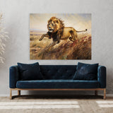 Lion Running Hunting 83 Wall Art
