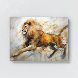 Lion Running Hunting 85 Wall Art