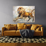 Lion Running Hunting 85 Wall Art