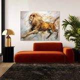 Lion Running Hunting 85 Wall Art