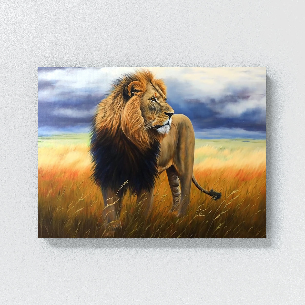 Lion Savannah Colorful Peaceful 13 Wall Art