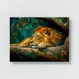 Lion Sleeping Peaceful Tree Den 56 Wall Art