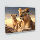 Lioness African Family Sunrise 9 Wall Art