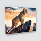 Lioness Fierce Sunset 10 Wall Art