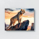 Lioness Fierce Sunset 10 Wall Art