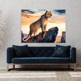 Lioness Fierce Sunset 10 Wall Art