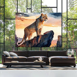 Lioness Fierce Sunset 10 Wall Art