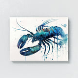 Lobster Minimalist Abstract Blue 8 Wall Art