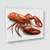 Lobster Red On White 4 Wall Art