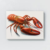 Lobster Red On White 4 Wall Art