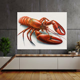 Lobster Red On White 4 Wall Art