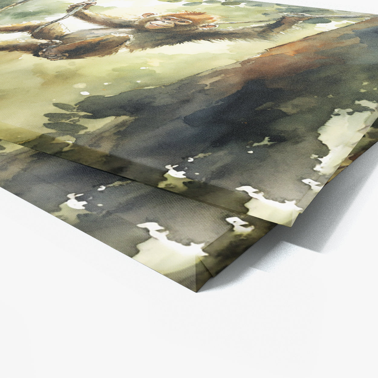 Monkey Jungle Watercolor 15 Wall Art