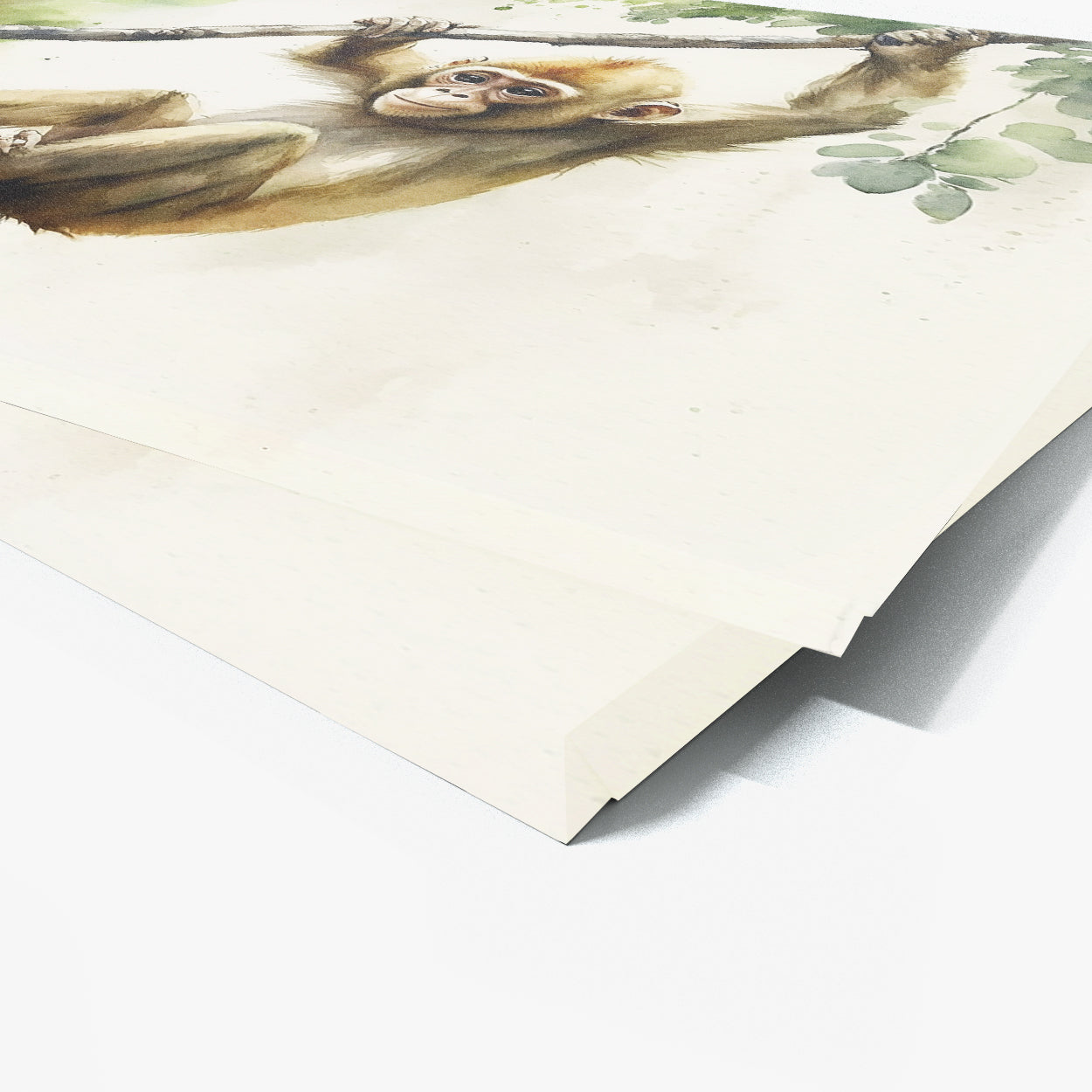 Monkey Playful Watercolor 2 Wall Art