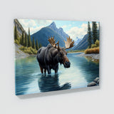 Moose Realistic Landscape 12 Wall Art