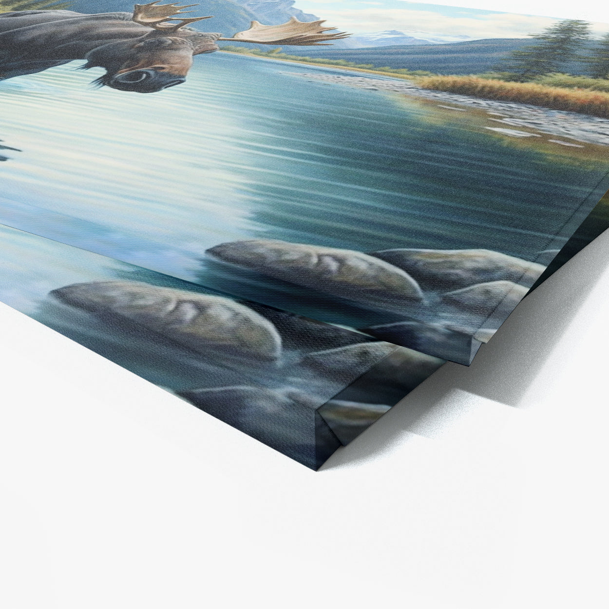 Moose Realistic Landscape 12 Wall Art