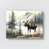 Moose Realistic Landscape 13 Wall Art