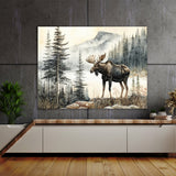 Moose Realistic Landscape 13 Wall Art