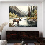 Moose Realistic Landscape 16 Wall Art