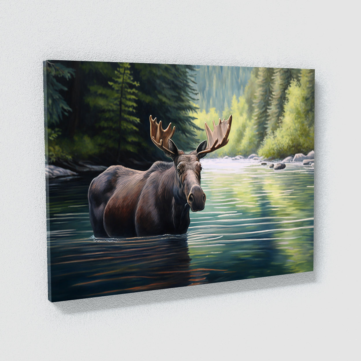Moose Realistic Scene 4 Wall Art