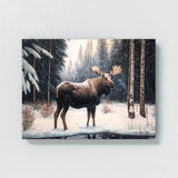 Moose Snowy Landscape 1 Wall Art
