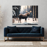 Moose Snowy Landscape 1 Wall Art
