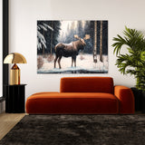 Moose Snowy Landscape 1 Wall Art
