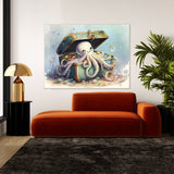 Octopus Cute Playful Underwater 10 Wall Art