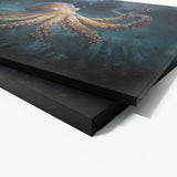 Octopus Dark Background 8 Wall Art