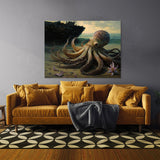 Octopus Shipwreck Realistic 9 Wall Art